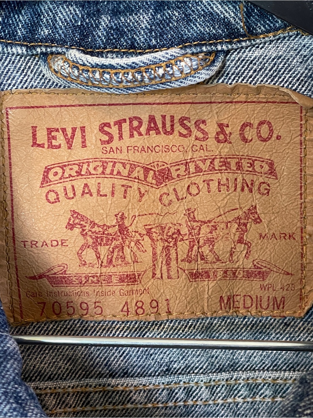 Vintage Levi's Men's 80s 90s Big John Trucker Vest Medium Made in USA 70595 - Picture 3 of 7